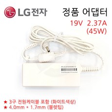 (정품) LG A13-040N3A A18-045N2A (외경4.0mm 뷸렛팁) 전원 어댑터 충전기 케이블, 1개