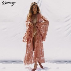 레이스롱가디건