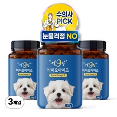 목우촌 펫9단 강아지 눈물 자국 눈 영양제 100g, 바이오 아이즈, 눈물 개선/눈건강, 3개