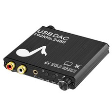 꼬다리 dac 블루투스 휴대용 AIXXCO USB DAC 192kHz 24Bit 디지털-아날로그 컨버터 BassVolume 제어 동축 Toslink- 아날로그 스테레오 L 호환