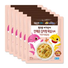 청정원 집으로ON 핑크퐁 어린이김치볶음밥 180g x 6봉, 6개 - 핑크퐁어린이볶음밥