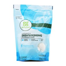 식기세척기용세제 그랩 그린 무향 앤 하이포알러제닉 24 개입 Dishwashing Detergent Fragrance Free and Hypoallergenic Loads 식기 세, 1개