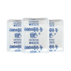 킹스봉 재활용 쓰레기 비닐봉투 배접 분리수거 비닐 봉지 (투명), 3팩, 50L