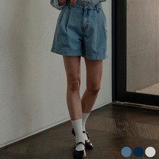 틸아이다이 USA two tuck short denim[3color] - 틸아이다이