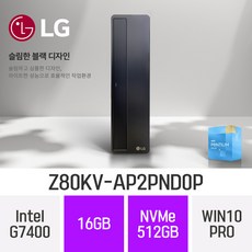 LG 슬림 데스크탑 Z80KV-AP2PND0P, WIN10 Pro, 16GB, 512GB, 펜티엄 G7400, B