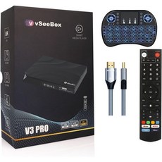 V3 Pro 2024 업그레이드된 음성 리모컨 4GB RAM 64GB 프리미엄 8K HDMI 및 백라이트 미니 키보드를 갖춘 최신 스마트 장치 - 미니디빅스