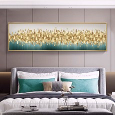 추상화 캔버스 골드 그림 럭셔리 거실 액자, A.120*30cm + C.골드알루미늄합금테