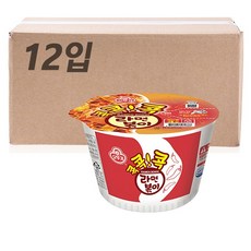 1NHH_오뚜기 라면볶이 컵라면 120g 12입 원박스딜 컵라면 용기면, 단품