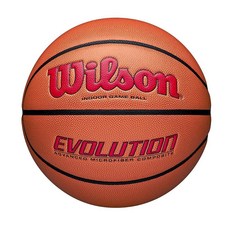 Wilson Evolution 시합 농구공 로열 중간 사이즈 - 72.4cm(28.5인치), 스칼렛/브라운