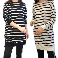 지나블리스 루즈핏 단가라 박스 티셔츠 2009022