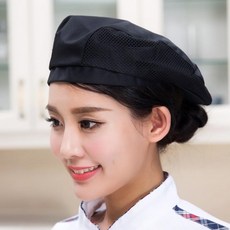 베레모 맥도날드 호텔 종업원 요리사 두건 스트라이프 패스트푸드점 봄가을 모던레드 모자 여성