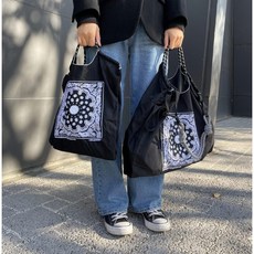 볼앤체인 페이즐리 일본자수 에코백 바스락 가방