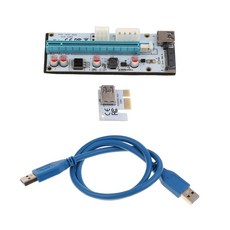 FWT PCIE 라이저 4P & 6P X1 ~ X16 전원 라이저 카드 60cm USB 3.0 연장 케이블, 1개