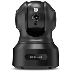 TETHYS 무선 보안 카메라 1080P 실내 [알렉사와 작업] 팬 / 틸트 WiFi 스마트 IP 카메라 돔 감시 시스템 동작 감지 양방향 오디오 가정용 클라우드 비즈니스