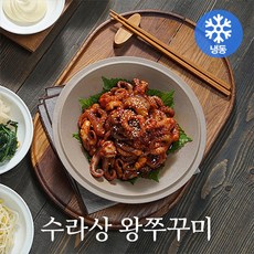 [마켓올다] 수라상 왕쭈꾸미 볶음 주꾸미볶음 양념 쭈꾸미 캠핑 가정용 즉석요리 야식 술안주 2인분, 5개