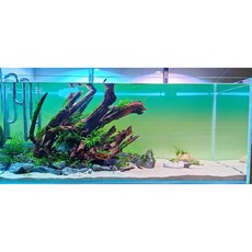 수조 백스크린 수족관 어항 배경 물고기 3D LED 양면 레이아웃 벽 플레이트 인공 식물, 1200x600RGBW+APP조절형 21W, 1개