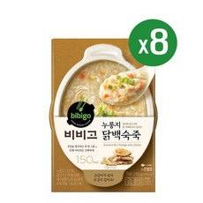 비비고 누룽지 닭백숙죽, 280g, 8개