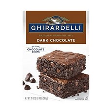 Ghirardelli Dark Chocolate Premium Brownie Mix Includes Chocolate Chips 20 oz Box Ghirardelli 다크 초, 1개, 566g
