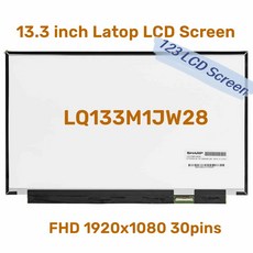 노트북 액정 교체 매트릭스 FHD LED LCD 스크린 디스플레이용 슬림 LQ133M1JW28 1920x1080 30 핀 13.3 인치, 1.13.3 인치 - A 등급-, 1개
