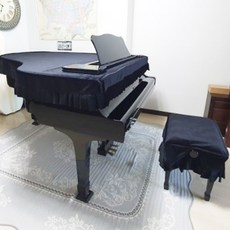 그랜드피아노 반커버 덮개 의자 세트 벨보아 영창 삼익 야마하C3 C5 C7 G185, 172/185/c3, 블랙