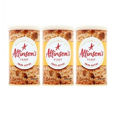 앨리슨 드라이드 액티브 베이킹 이스트 125g 3팩 Allinson Dried Active Baking Yeast, 3개
