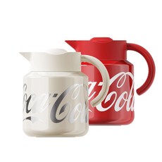 점 GERM 점 코카콜라 컴팩트 진공 주전자, 1개, 실버화이트, 1.5L