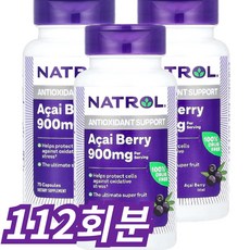 나트롤 아사이베리 900mg 베지테리안 캡슐, 112회분, 1개