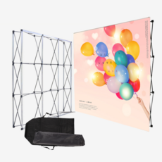 GAPINO 대한 포토월 철제 접이식 현수막 거치대 휴대가능 포토존 230x230cm, 1개