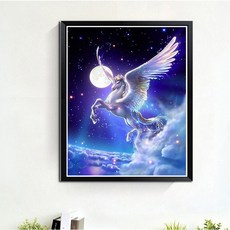 별빛 유니콘 전체보석십자수 집에서하는 취미(사은품 증정), 45x55cm, 봄(E)