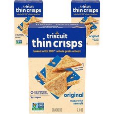 Triscuit 씬 크리스프 오리지널 통밀 크래커 Thin Crisps Original Whole Grain Wheat Crackers