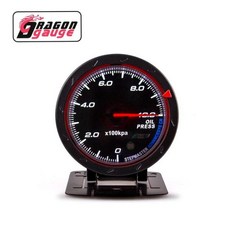 드래곤 게이지 60MM 타코미터 RPM 수온 오일 온도 프레스 부스트 전압계 공기 연료 비율 EGT 자동차 12V, 05 Oil Press Gauge, 1개