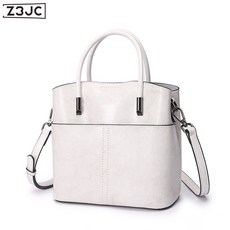Z3JC 고급스러운 스타일리쉬한 천연가죽 버킷백 캐주얼 심플 여성 토트겸 크로스백 트렌디