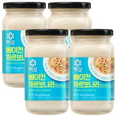 [제일제당] [CJ] 백설 베이컨까르보나라파스타소스 355G*4개, 355g, 4개