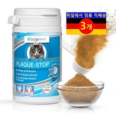 Bogadent 보가덴트 고양이용 치아 구강 위생 플라그 스톱 덴탈 케어 파우더, 3개, 70g