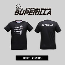 슈퍼릴라 SRRT-2101(BK RD) 반팔티셔츠 배드민턴 남여공용 블랙 레드