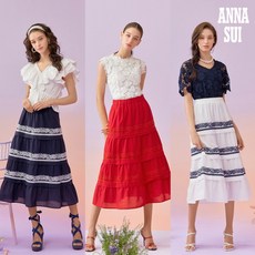 [안나수이] ANNA SUI 아뜰리에 자수 코튼 스커트 (캉캉 스커트) - 안나수이재팬