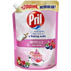 프릴 시크릿오브 베이킹소다 와일드베리 향, 1.2L, 2개