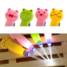 실리콘 LED 캐릭터 귀이개 3p 파개 동물모양 라이트 분리형 조명 귀지 청소 3종헤드, 상품선택, LED캐릭터귀이개, 1개