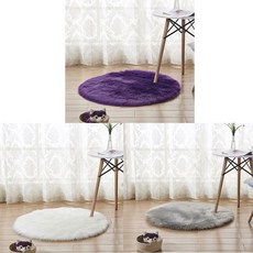 가짜 양모 양모 카펫 30x30 cm 푹신한 부드러운 longhair 장식 카펫 쿠션 의자 소파 매트|깔개|, 1개, White