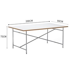 리차드 램퍼트 아이언만 테이블 사무용 일자 책상 컴퓨터 데스크 화이트보드-200x90x75cm