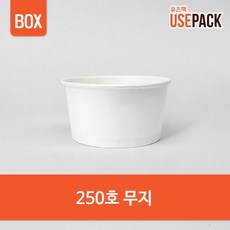종이그릇 아이스크림종이컵 무지 250호 BOX 1000개, 1개