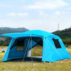 대형 돔 그늘막 높은 텐트 타프 스크린 쉘터 메쉬쉘터 리빙쉘 차박 캠핑 모기장 야유회 가족, 블루 플라이외장