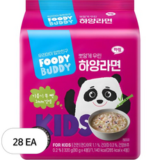 푸디버디 하양라면, 80g, 28개