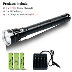 IP8 강력한 다이빙 손전등 XHP90.2 방수 전문 다이빙 라이트 XHP90 LED 수중 토치 램프 lanterna, 02 HQ507C_01 고정 초점