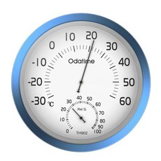 온습도계 Odatime 환경용 큰 습도계 가정 정원 온도 30cm, [05] Blue O White Dial, 1개