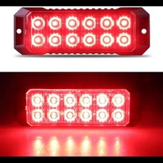 경광등 비상등 싸이키 차량용 LED 미니 소형 그릴 헤드 비상 비콘 위험 경고등 12-24V 트럭용 12-LED 섬광 스트로브, [01] 세 나사, [01] 1pc red