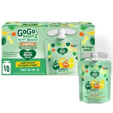 고고 스퀴즈 해피 브레인즈 바나나 파인애플 오렌지 90g 10팩, 고고 스퀴즈 해피 브레인즈 바나나 파인애플 오렌지 90