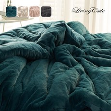 [국산] 리빙캐슬 멜로우 10mm 라셀 극세사 차렵 이불 세트