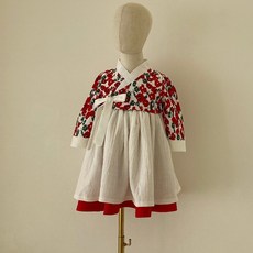 [듀듀베베]포크칩스.꽃잎한복(여아) 북유럽유아옷 설빔 아기 유아 아동