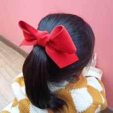 베이비핏 꽈베기 엘리스 모직입체리본 유아 아동헤어핀